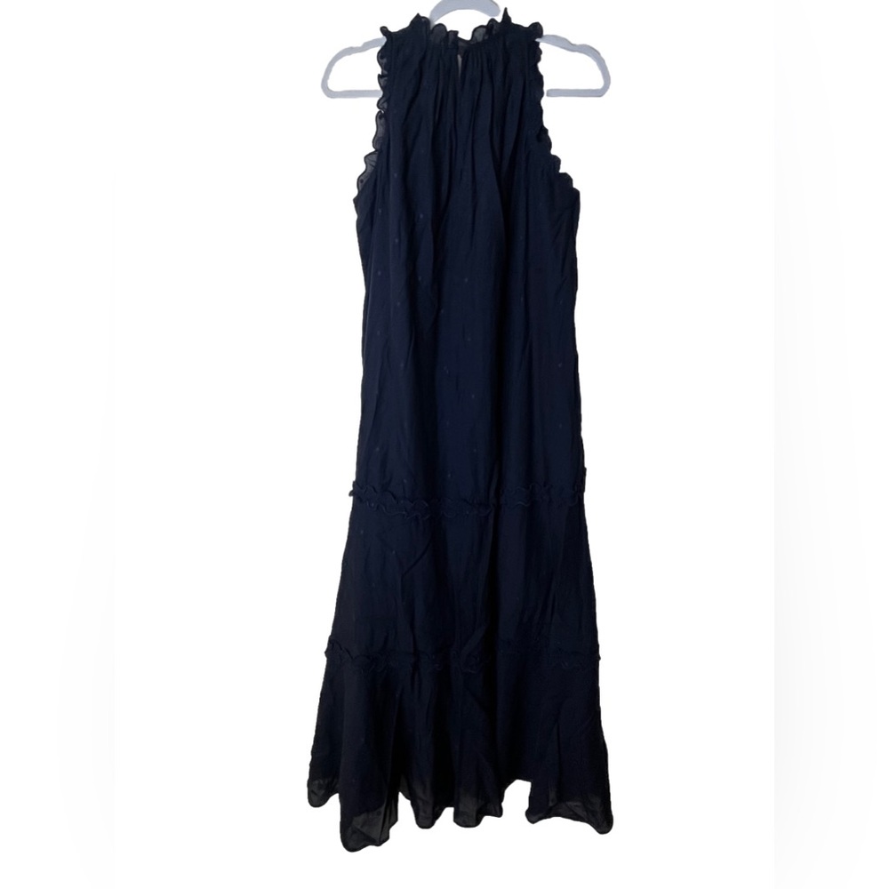 Women’s Navy Maxi Dress with Tie Waist - Picture 6 of 8